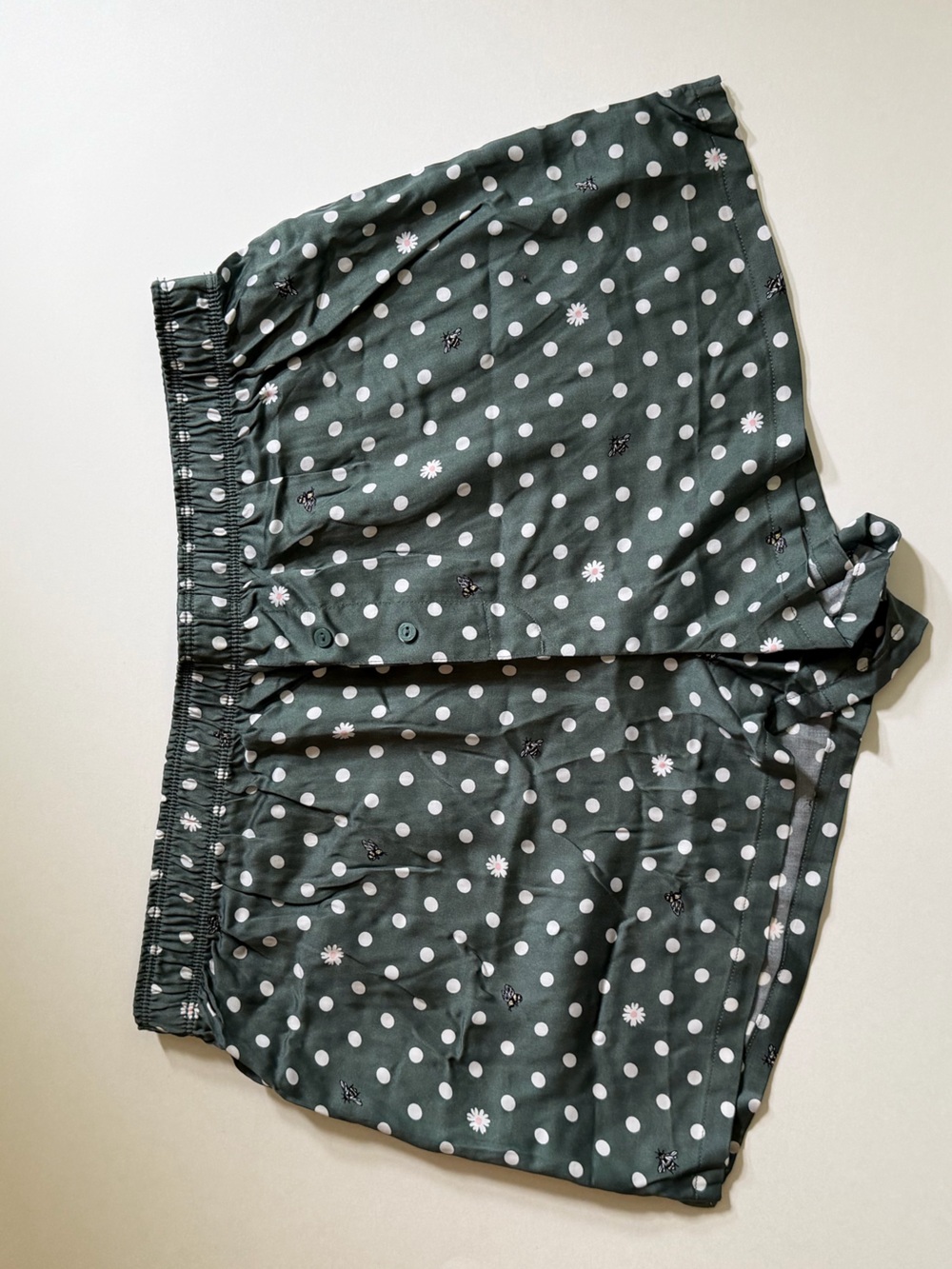 PINK Victoria's Secret Green Polka Dot Athletic Shorts